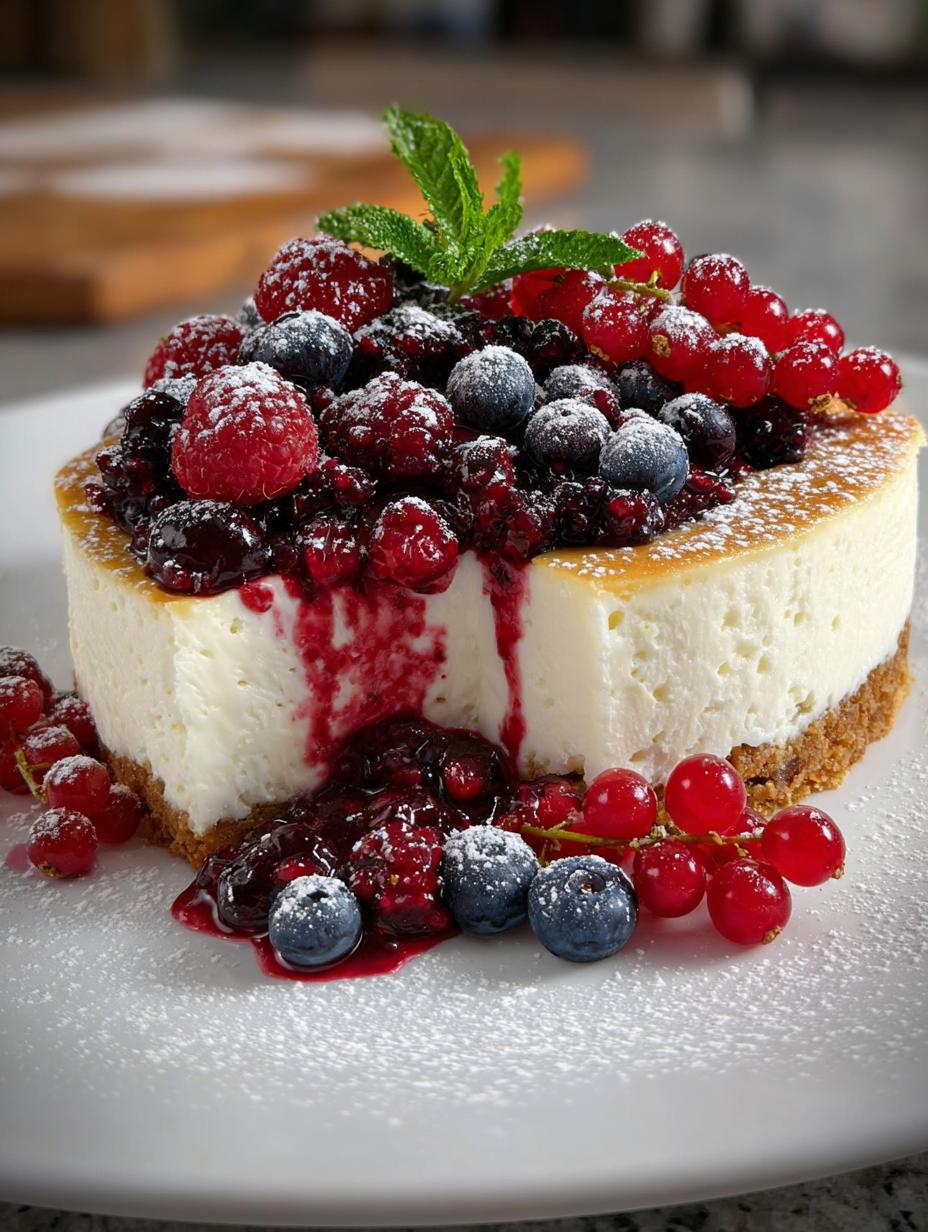 Delightful Winter Berry Cheesecake Recipe for Holidays - Winter Berry Cheesecake - main visual representation