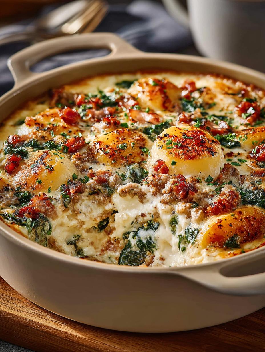 Zuppa Toscana Casserole: 5 Hearty Comfort Food Delights - Zuppa Toscana Casserole - additional detail