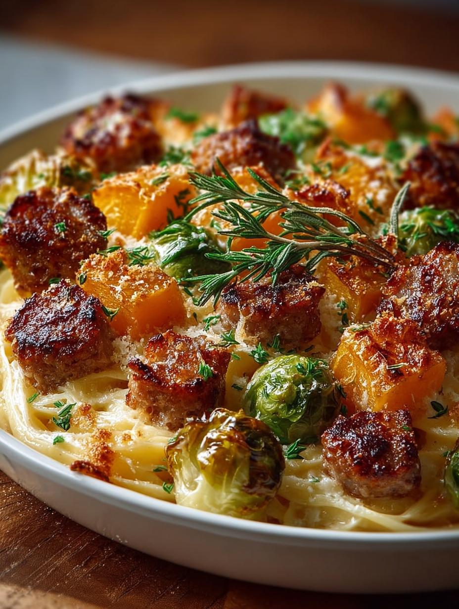 Hearty Autumn Dinner with Sausage and Veggies - Autumn Dinner with Sausage - main visual representation