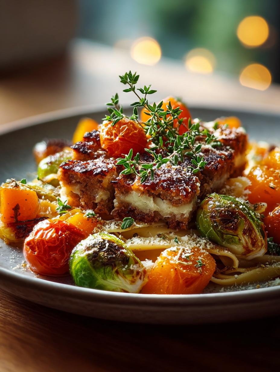 Hearty Autumn Dinner with Sausage and Veggies - Autumn Dinner with Sausage - additional detail