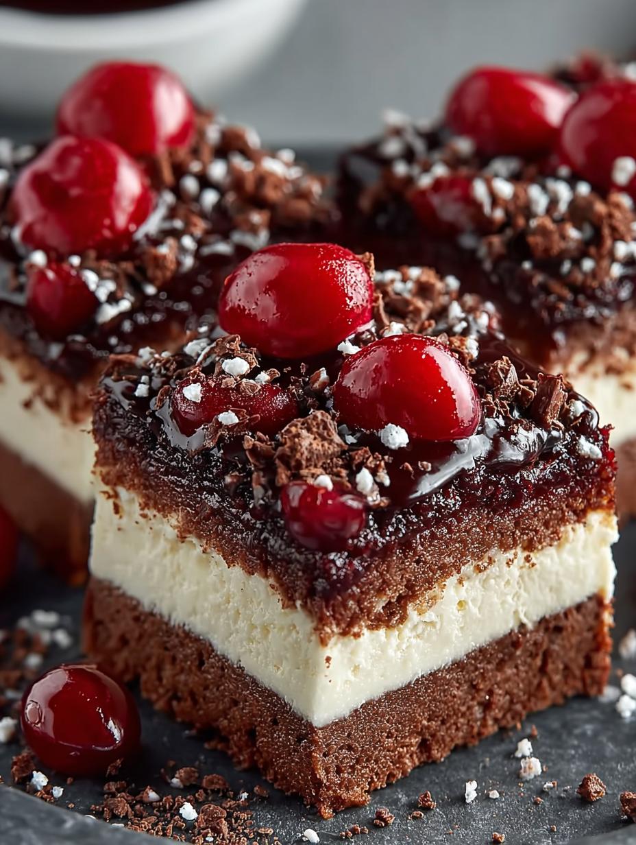 Black Forest Cheesecake Bars