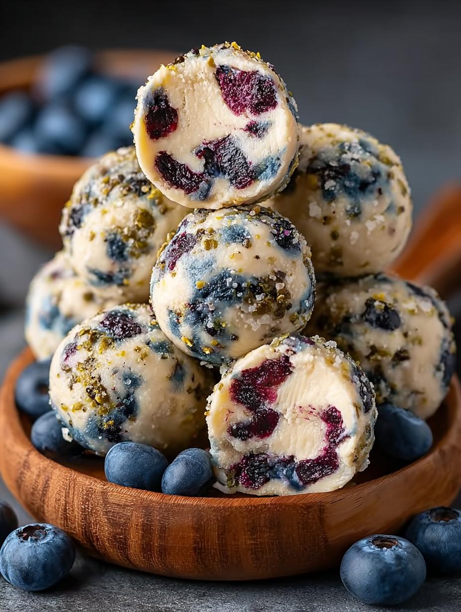 Blueberry Cheesecake Protein Bites