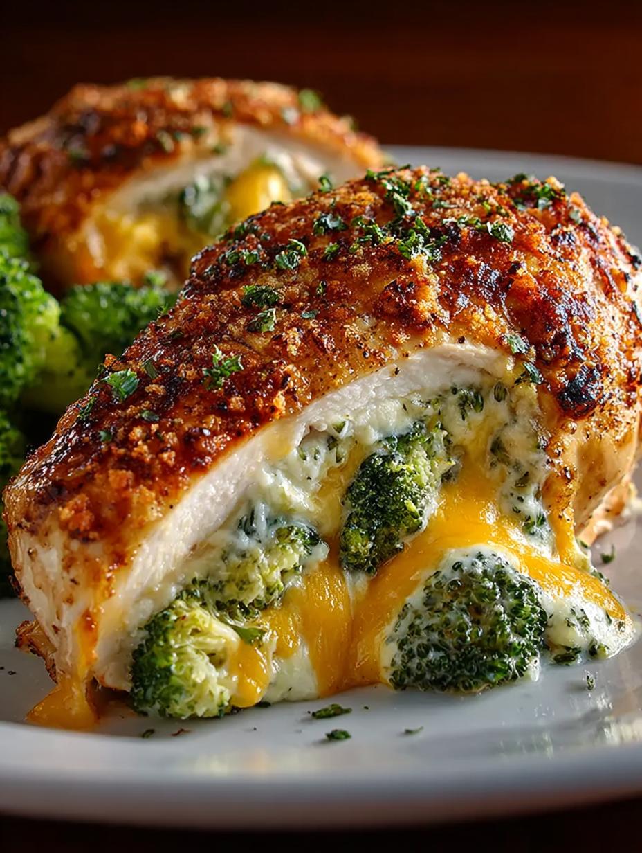 Broccoli Cheddar Stuffed Chicken