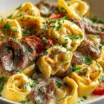 Cheesesteak Tortellini Creamy Provolone