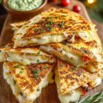 Cheesy Christmas Tree Quesadillas