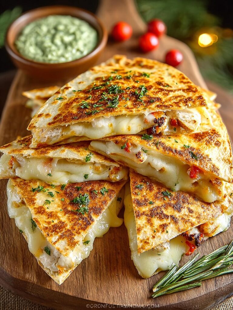 Cheesy Christmas Tree Quesadillas