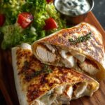 Cheesy Garlic Chicken Wraps