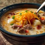 Cheesy Hamburger Potato Soup
