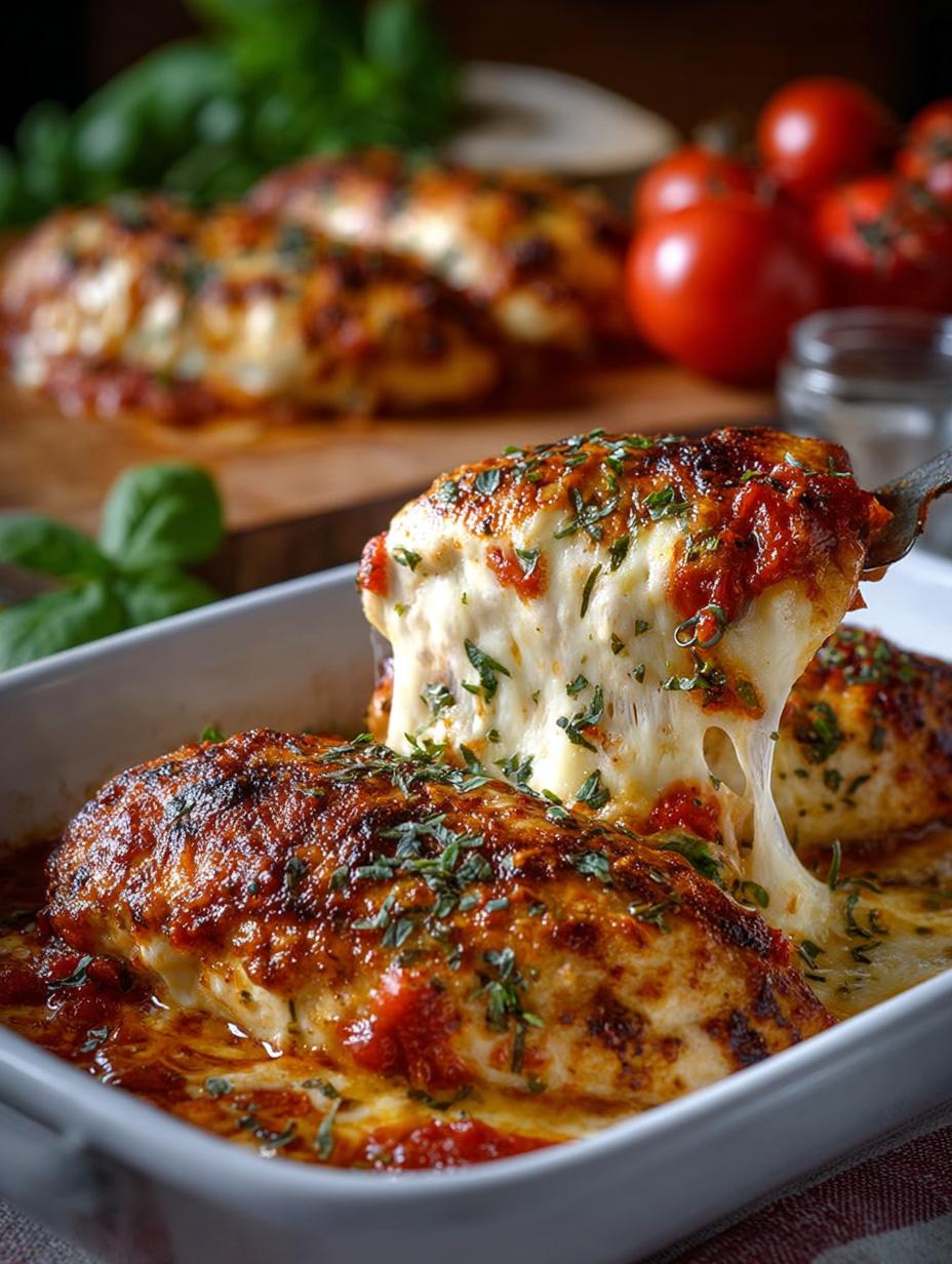 Cheesy Mozzarella Chicken Bake