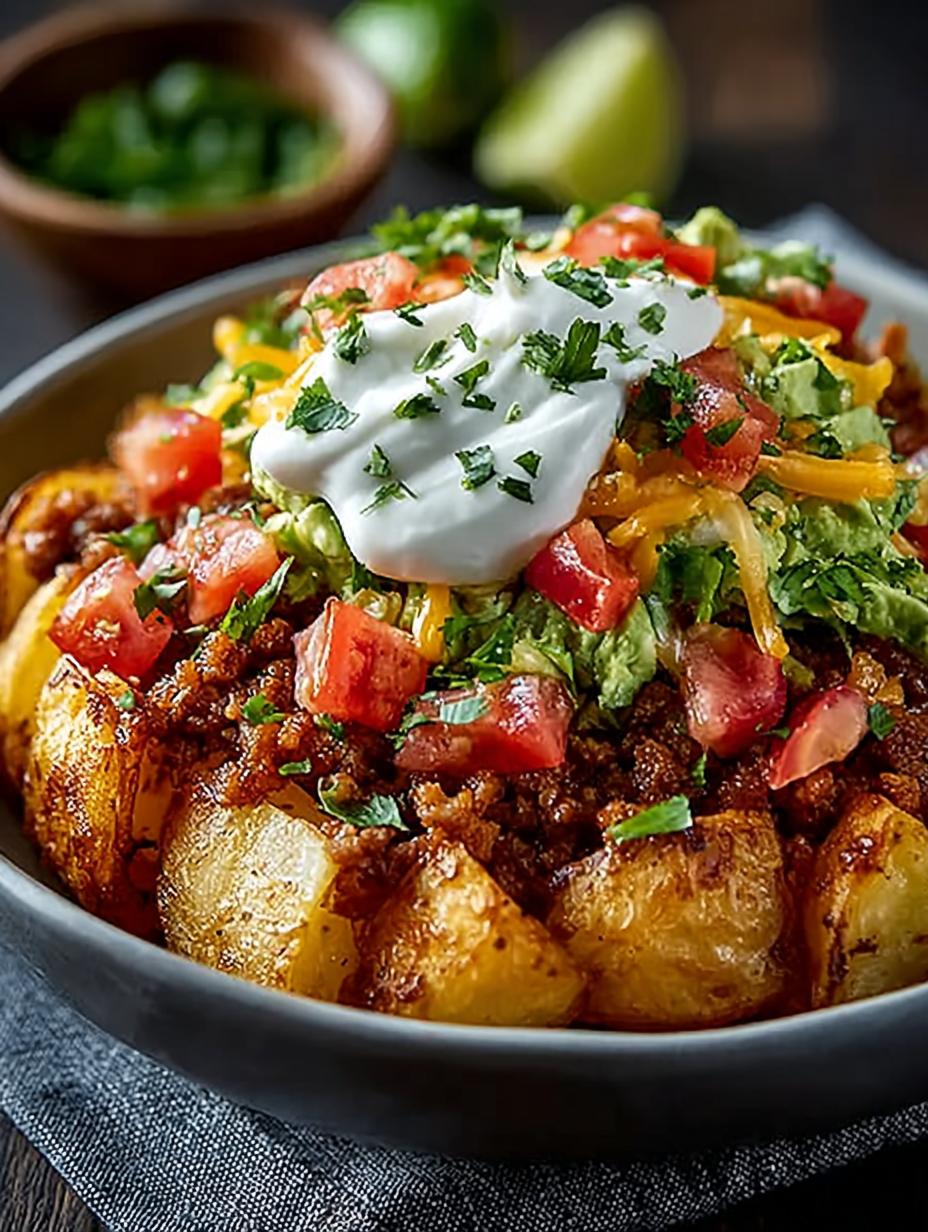 Delicious Cheesy Potato Taco Bowls: 5 Amazing Variations 4 Delicious Cheesy Potato Taco Bowls: 5 Amazing Variations - Cheesy Potato Taco Bowls - main visual representation