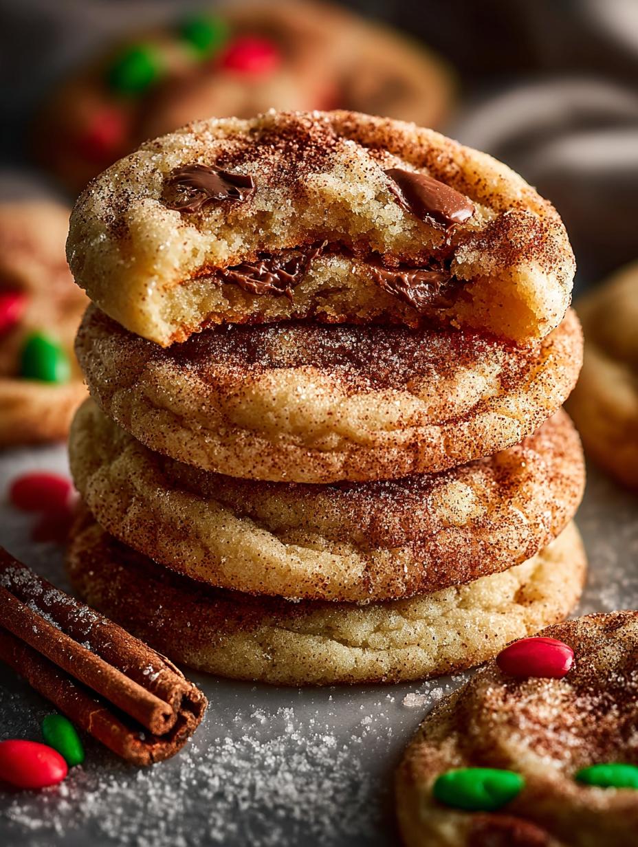Chewy Christmas Snickerdoodle Cookies