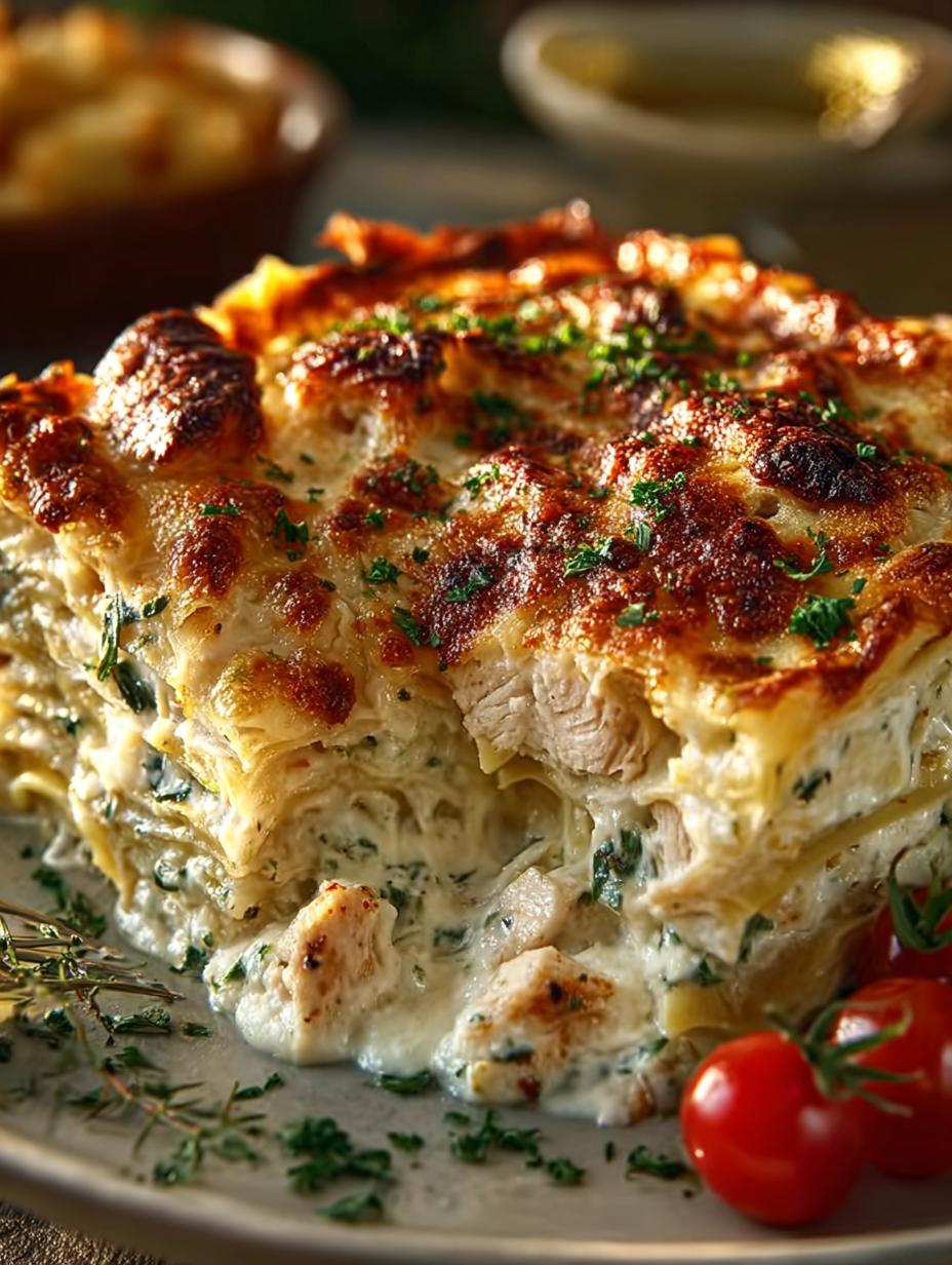 Chicken Alfredo Lasagna: 5 Reasons to Love This Comfort Dish - Chicken Alfredo Lasagna - additional detail