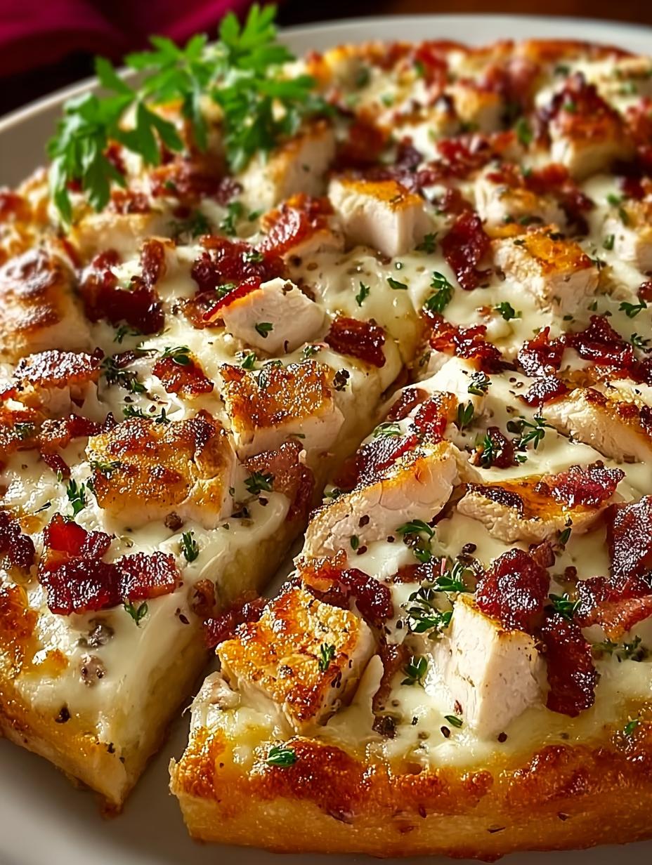 Chicken Bacon Ranch Pizza