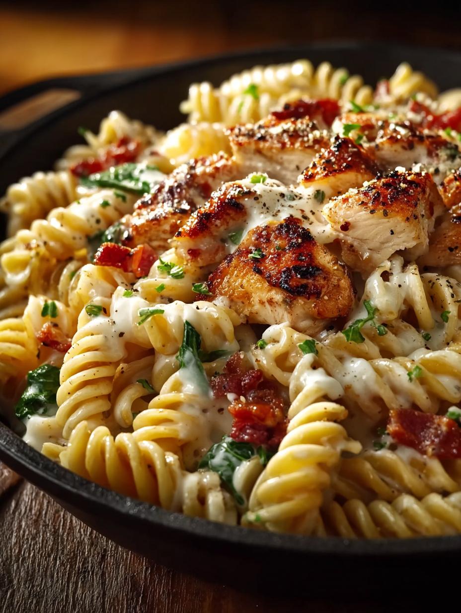 Close-up of Chicken Beef Beef Bacon showcasing the creamy texture and ingredients