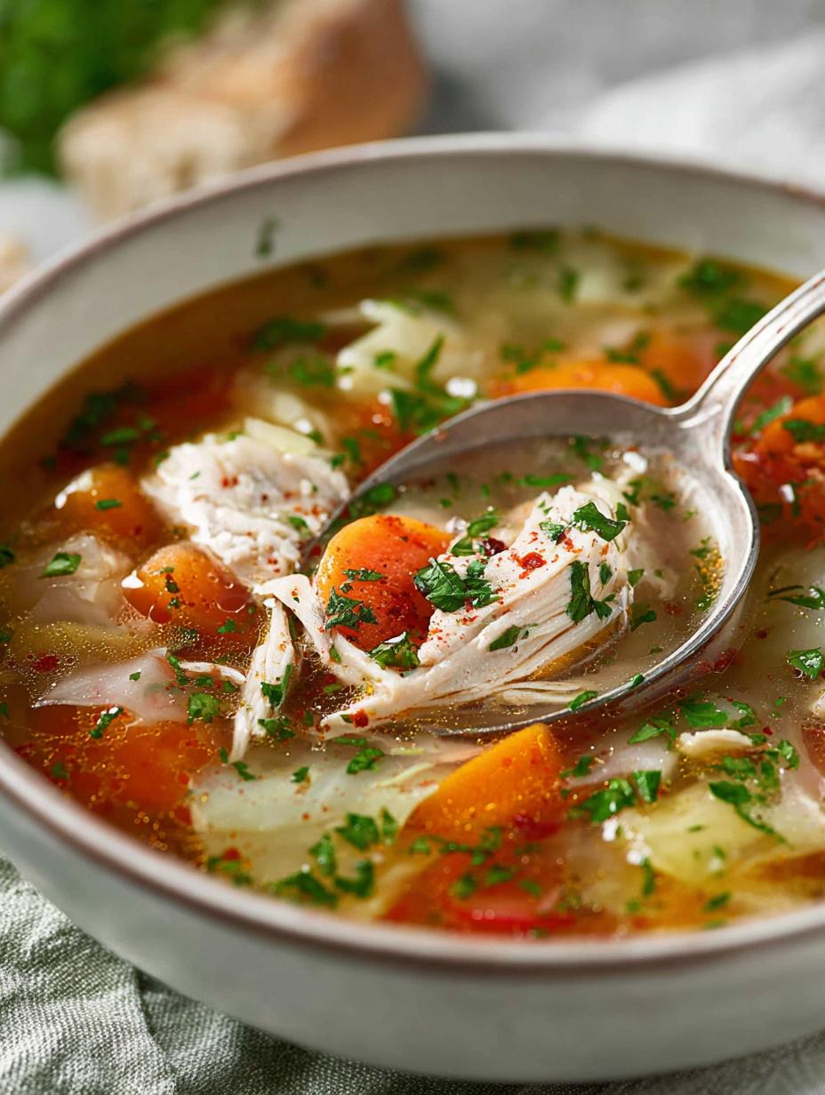 Hearty Chicken Cabbage Soup: 10 Comforting Ingredients - Chicken Cabbage Soup - additional detail