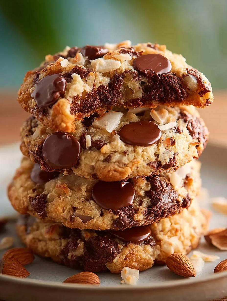 Chocolate Coconut Cookies with Almonds: A Divine Treat - Chocolate Coconut Cookies with - main visual representation