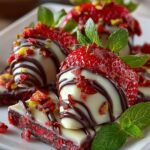 Chocolate Dipped Strawberry Ice