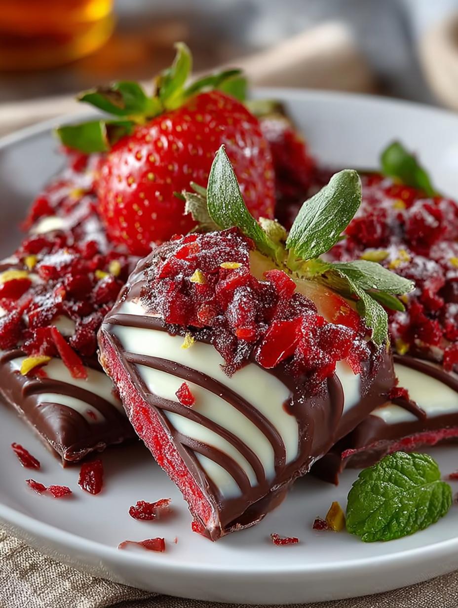 Chocolate Dipped Strawberry Ice Delight - Chocolate Dipped Strawberry Ice - additional detail