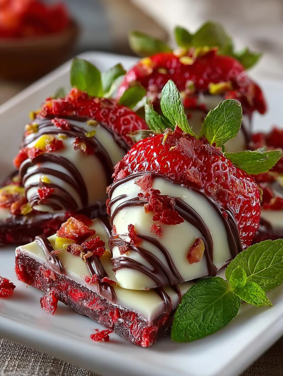 Chocolate Dipped Strawberry Ice