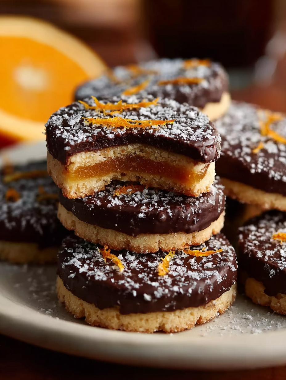 Chocolate Orange Shortbread Cookies