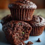 Chocolate Zucchini Muffins Baking