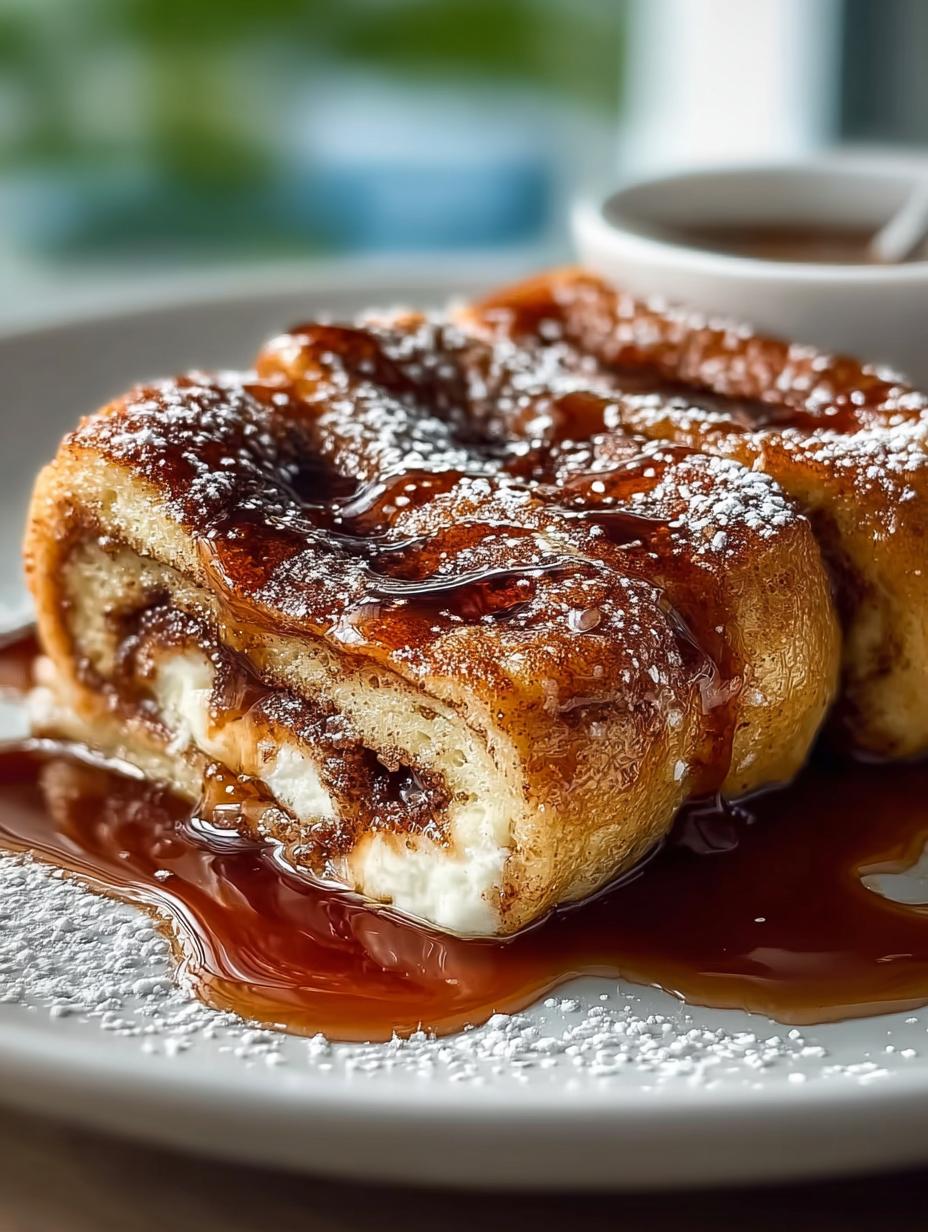 Delicious Cinnamon Roll French Toast Roll-Ups - Cinnamon Roll French Toast - main visual representation