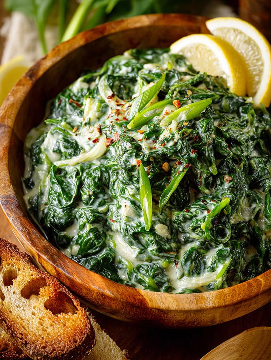 Creamed Spinach: 5 Steps to the Best Comfort Food Dish - Creamed Spinach - additional detail