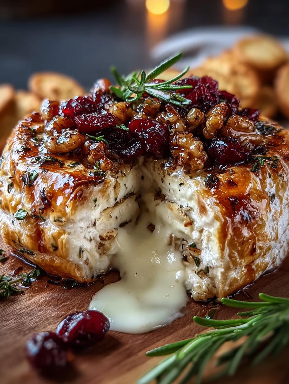 Creamy Baked Stuffed Brie
