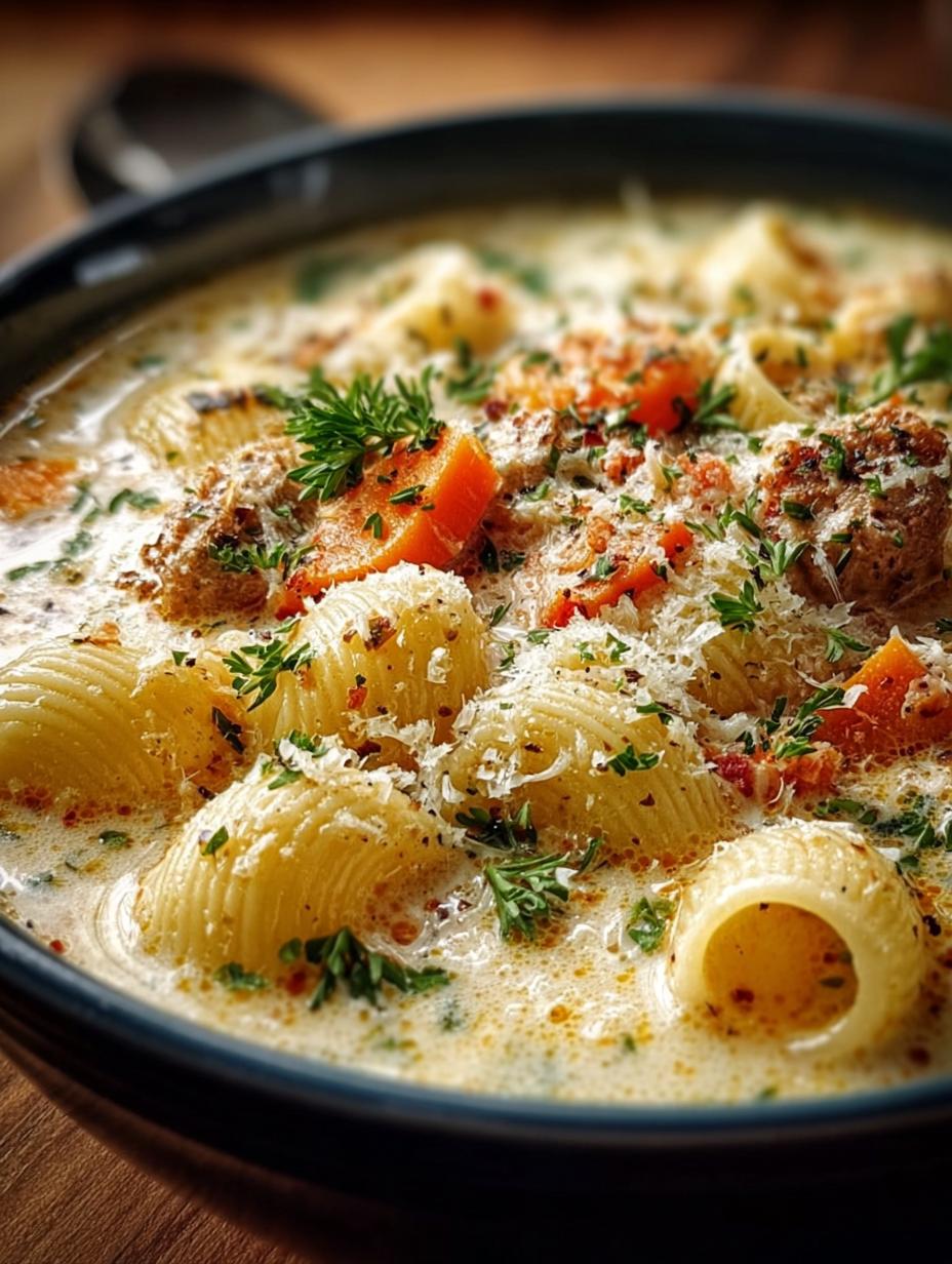 Creamy Parmesan Pasta Soup: 6 Reasons to Love It 5 Creamy Parmesan Pasta Soup: 6 Reasons to Love It - Creamy Parmesan Pasta Soup - additional detail