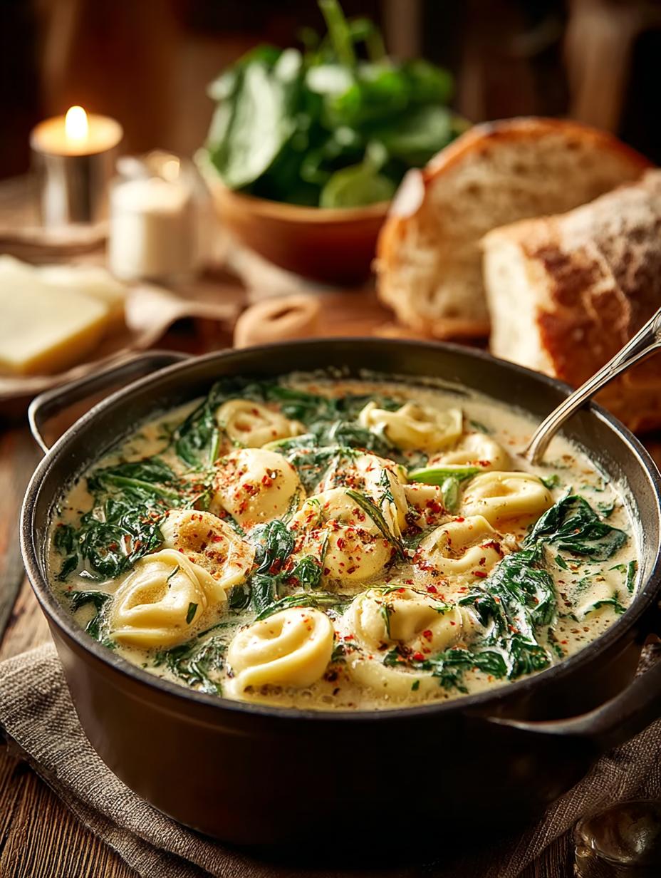 Creamy Tortellini Spinach Soup: 5 Steps to Comfort Food 5 Creamy Tortellini Spinach Soup: 5 Steps to Comfort Food - Creamy Tortellini Spinach Soup - additional detail