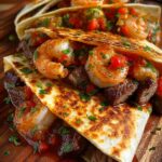 Creole Steak Shrimp Quesadillas