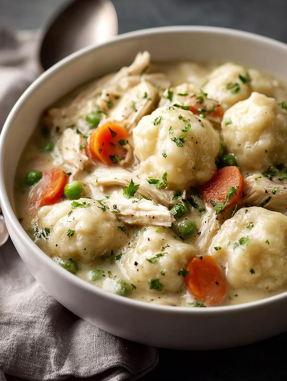 Delicious Crock Pot Chicken Dumplings for Comfort Food 5 Delicious Crock Pot Chicken Dumplings for Comfort Food - Crock Pot Chicken Dumplings - additional detail