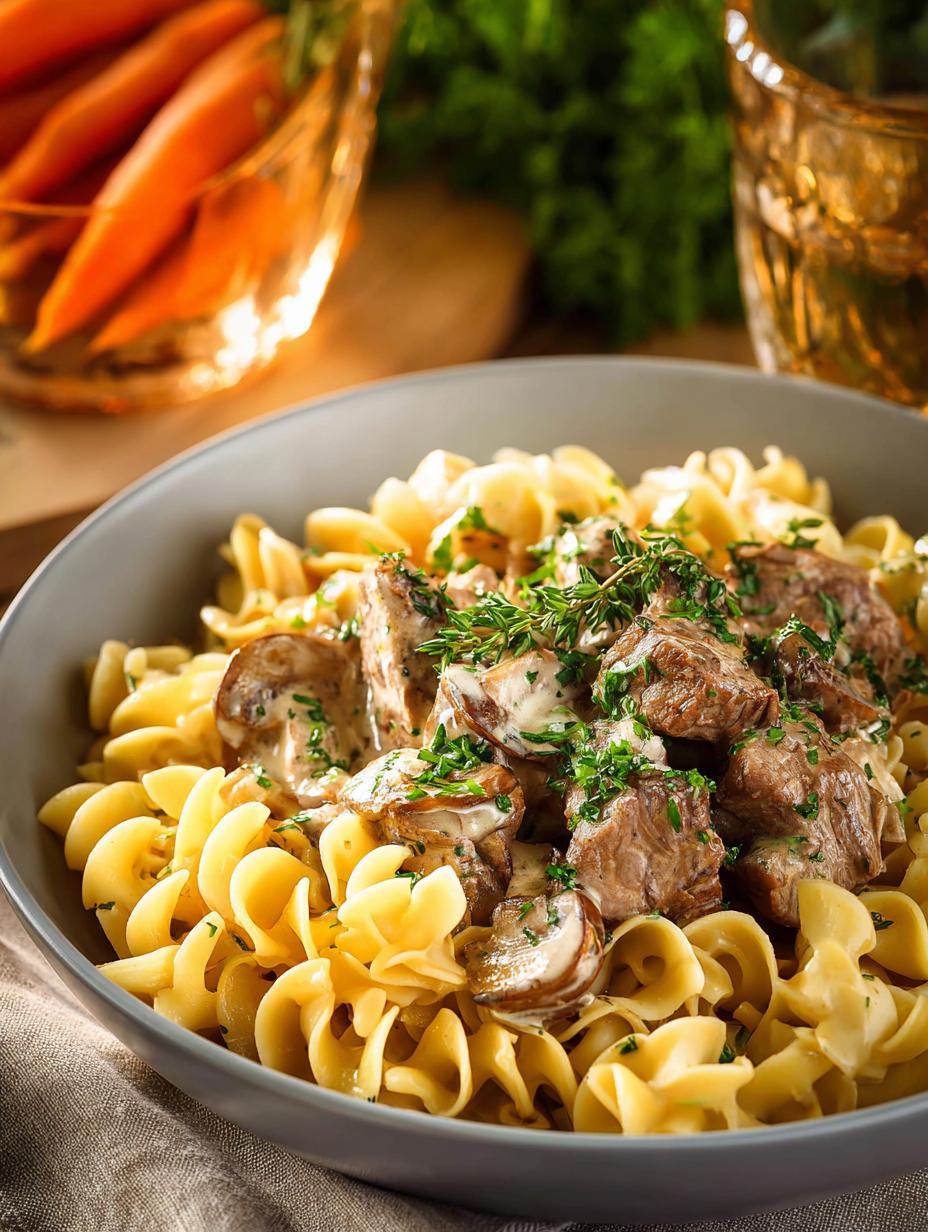 Delicious Crockpot Beef Stroganoff for Cozy Nights - Crockpot Beef Stroganoff - additional detail