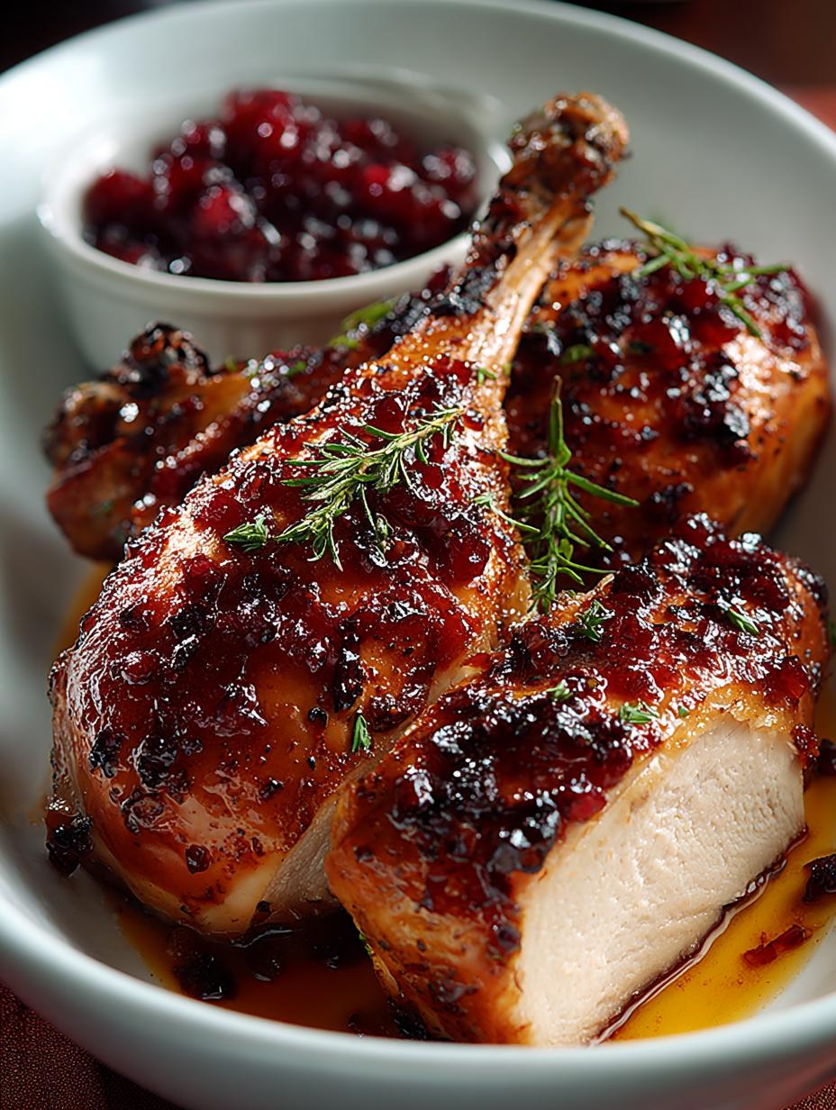 Crockpot Cranberry Glazed Turkey