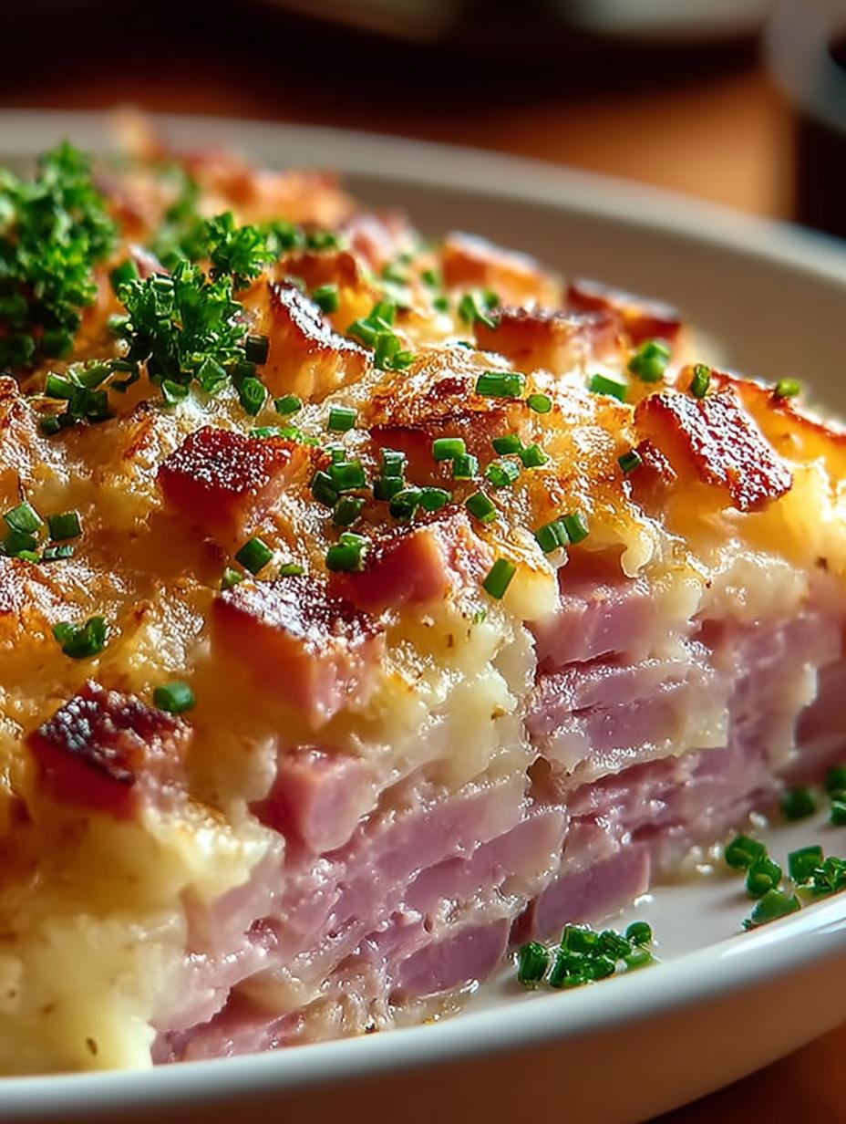 Crockpot Ham Potato Casserole