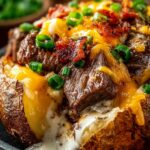 Crockpot Loaded Steak Potato
