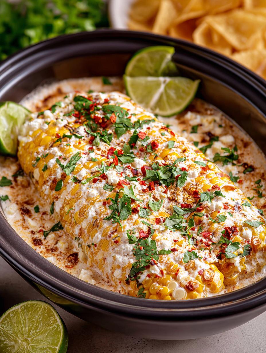 Crockpot Mexican Street Corn: 7 Irresistible Flavors 4 Irresistible Crockpot Mexican Street Corn served with tortilla chips