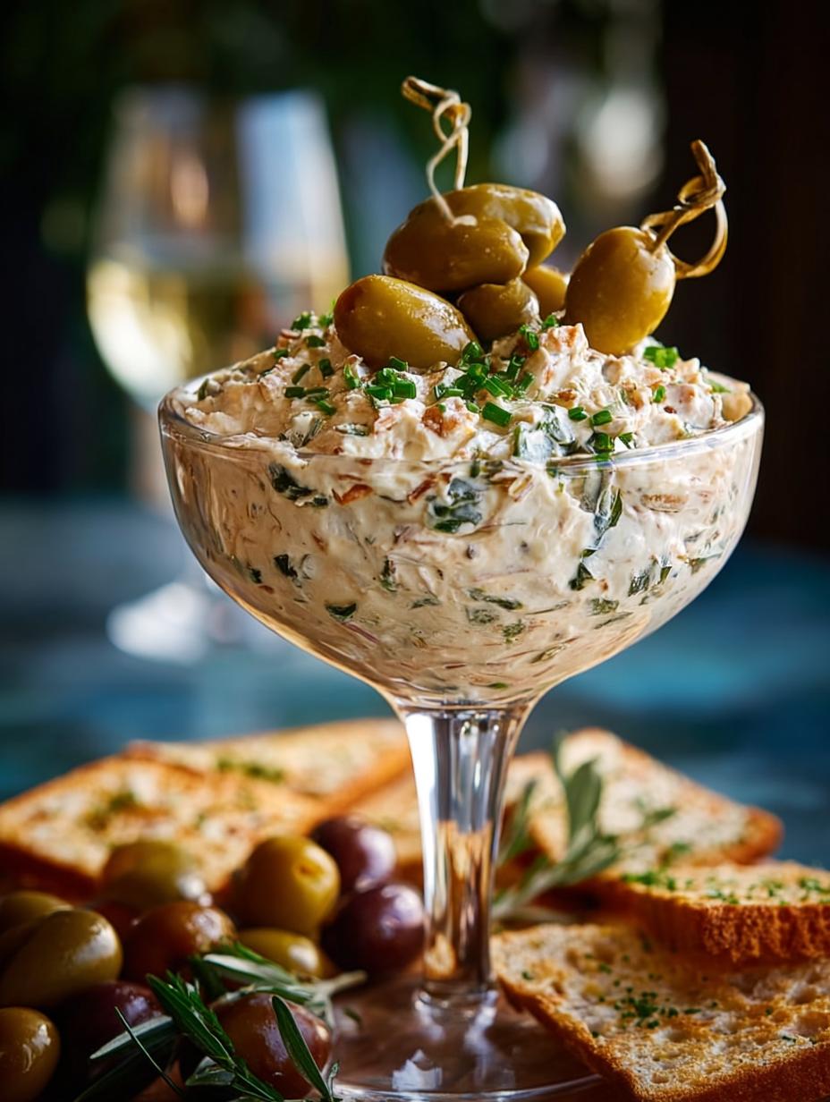 Indulge in This 5-Ingredient Dirty Martini Dip 5 Indulge in This 5-Ingredient Dirty Martini Dip - Dirty Martini Dip - additional detail