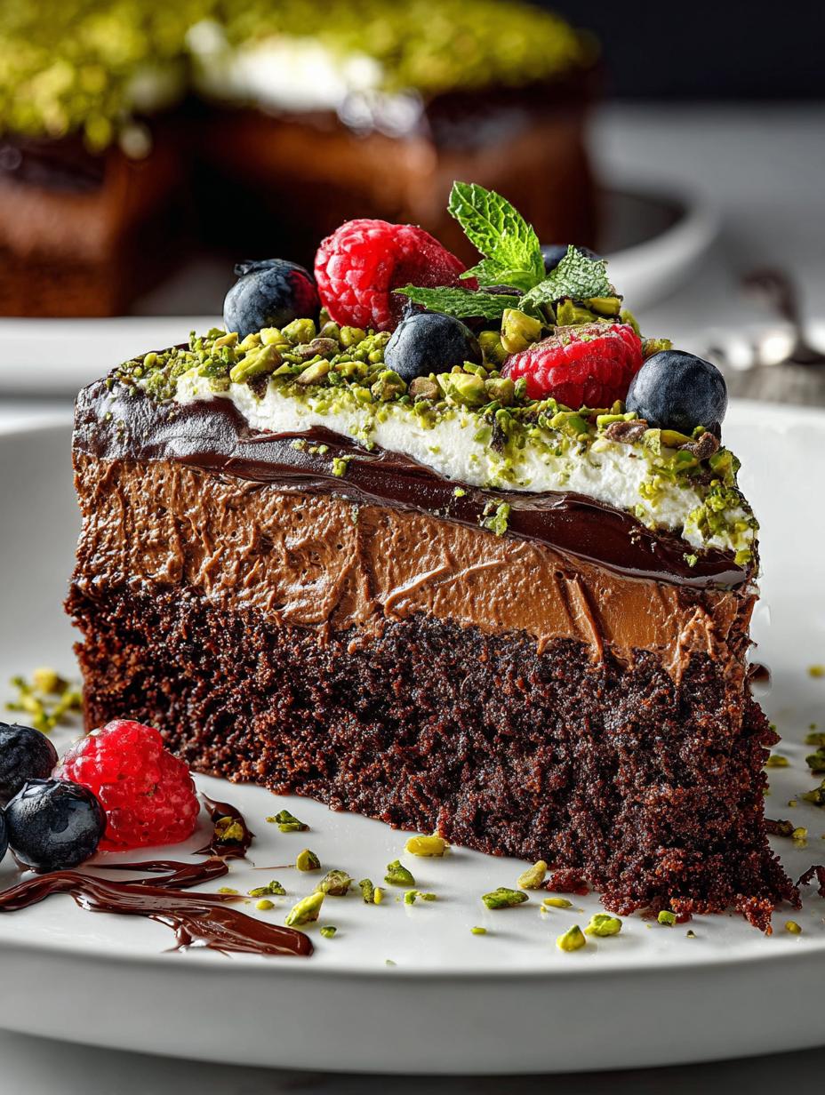 Indulge in 7 Layers of Dubai Chocolate Cake - Dubai Chocolate Cake - additional detail
