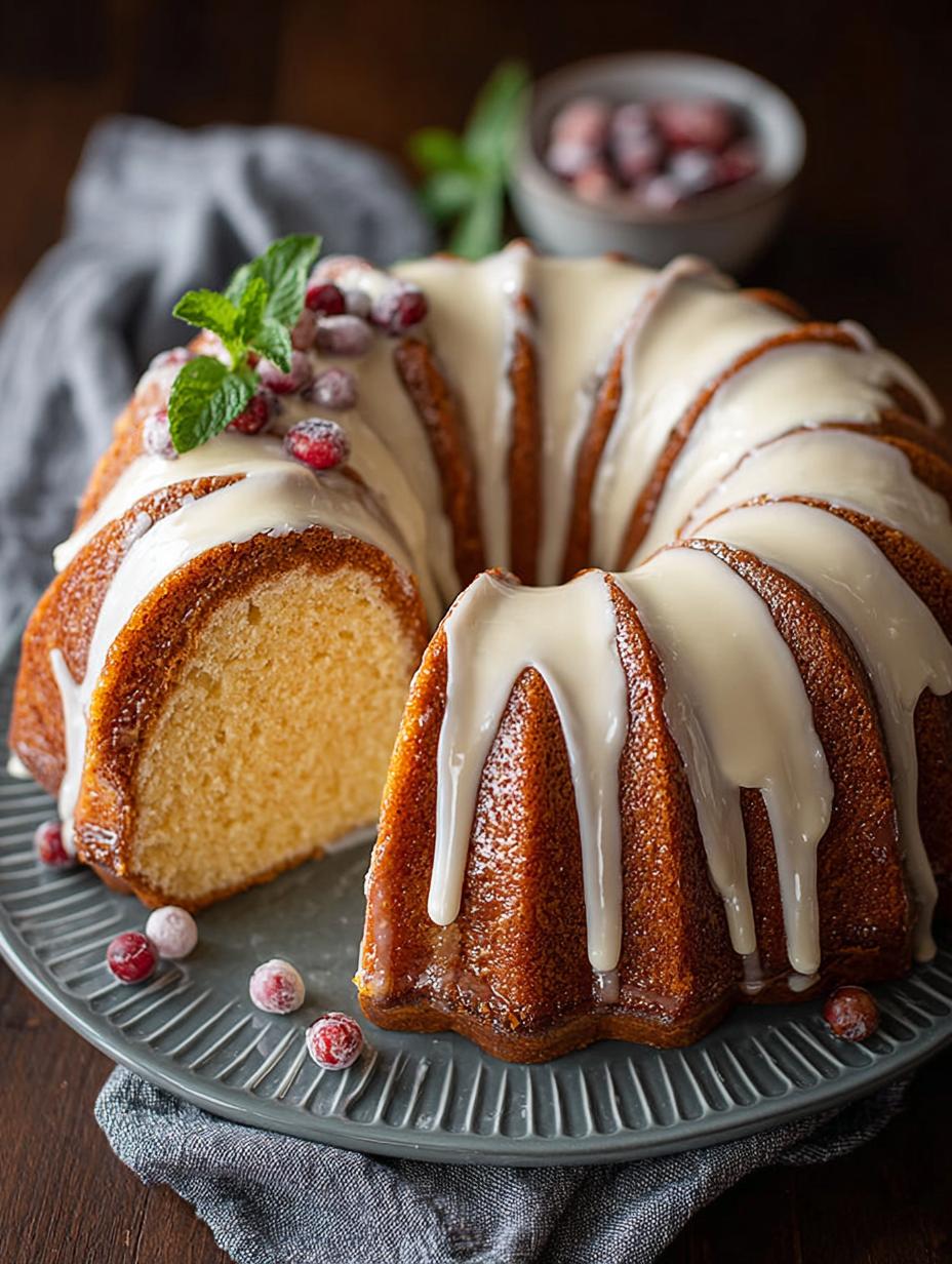 Eggnog Bundt Cake with Rum Glaze: A Holiday Delight - Eggnog Bundt Cake with - additional detail