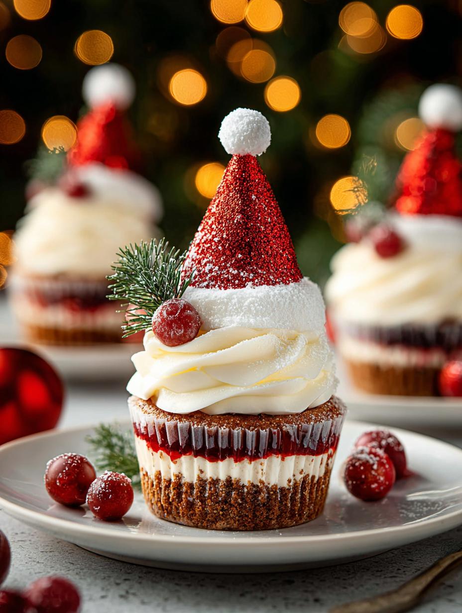 Festive Santa Hat Bauble Cupcakes for Holiday Cheer - Festive Santa Hat Bauble - main visual representation
