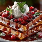 Gingerbread Waffles Festive Breakfast