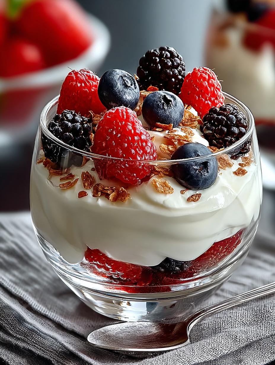 Greek Yogurt Berry Parfait: 5 Delicious Layers Await 4 Delicious Greek Yogurt Berry Parfait layered with fresh berries and granola