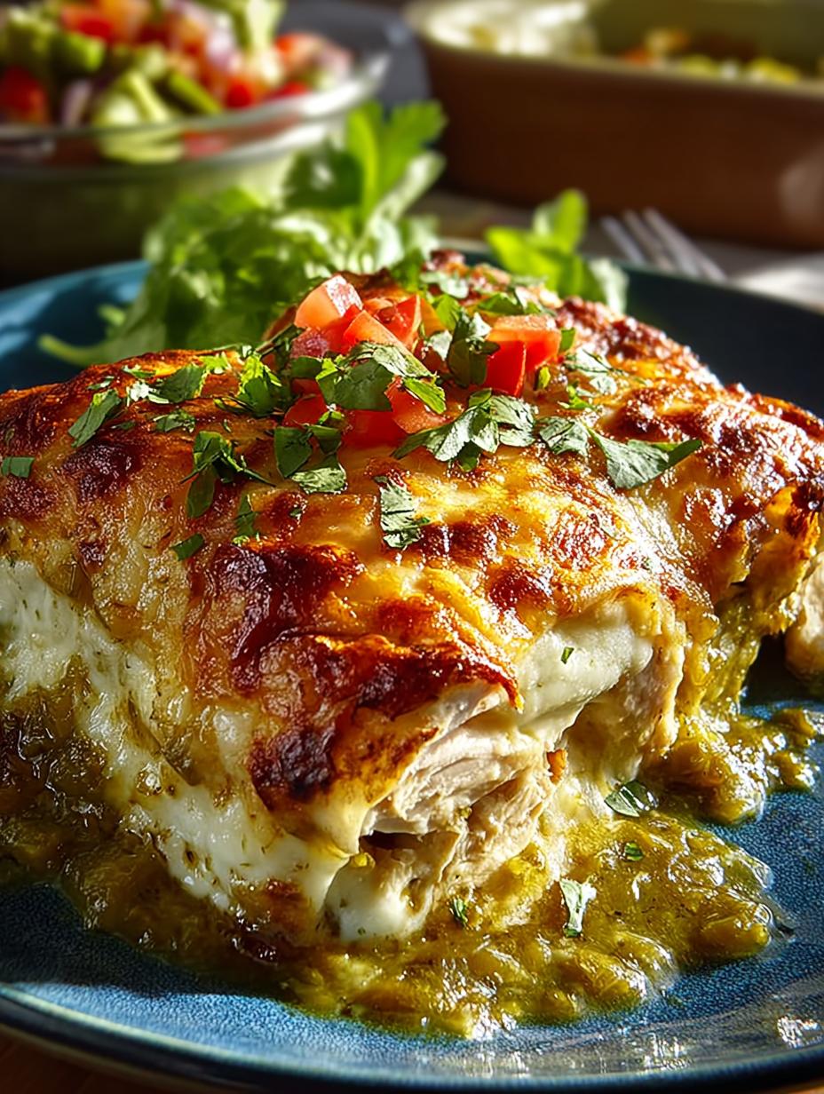 Green Chile Chicken Enchiladas