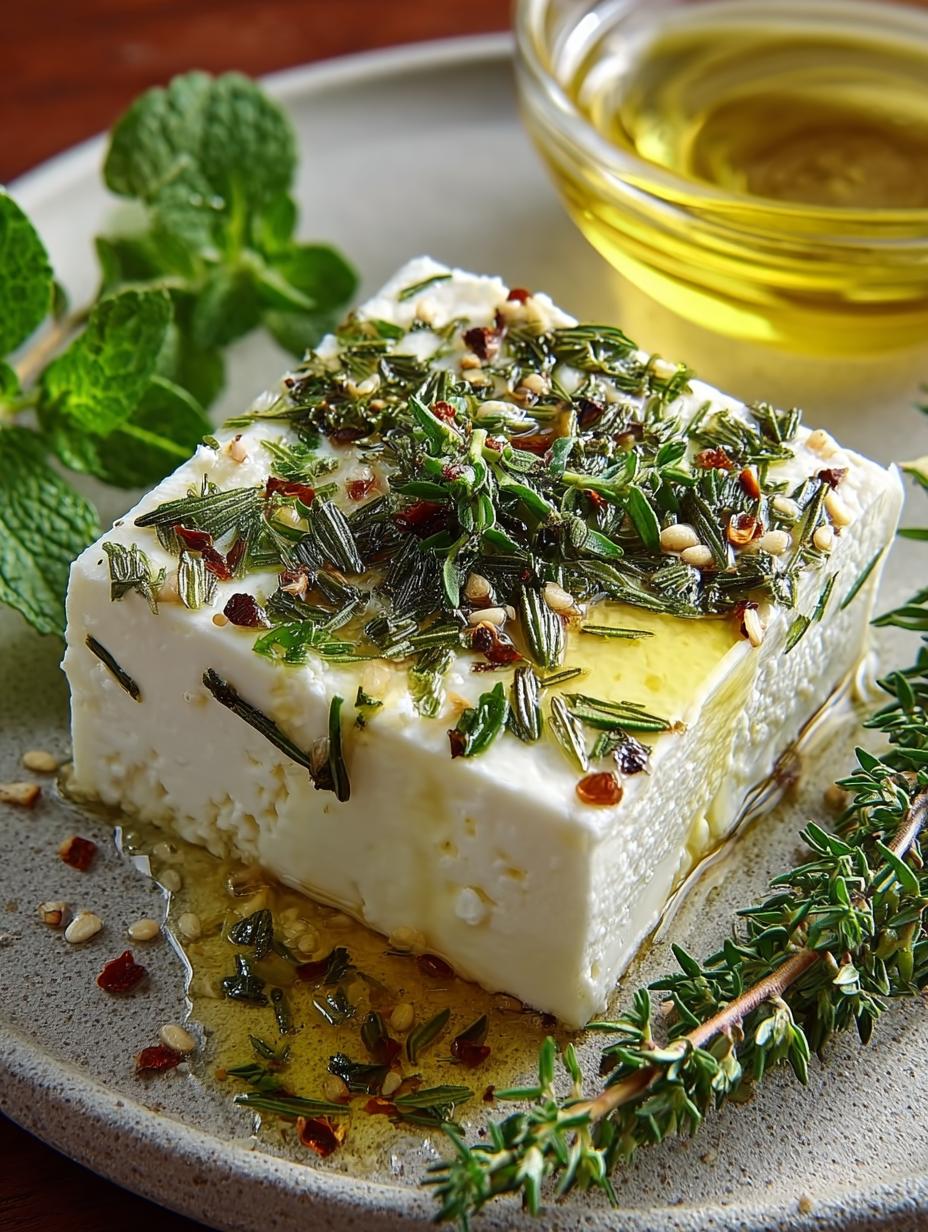 Herb Marinated Feta: 7 Delicious Ways to Enjoy It - Herb Marinated Feta - additional detail