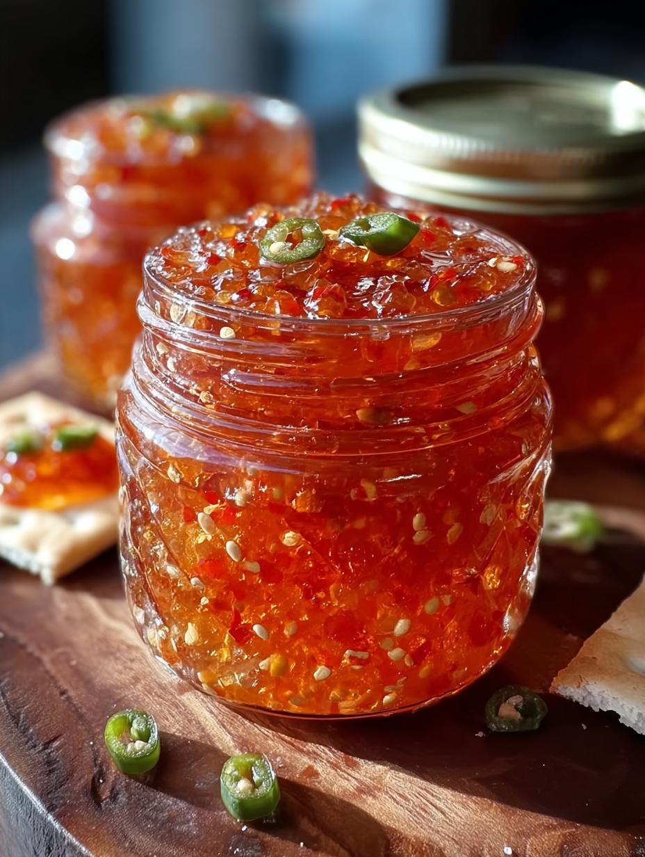 Delicious Hot Pepper Jelly Spread for Appetizers - Hot Pepper Jelly Spread - additional detail