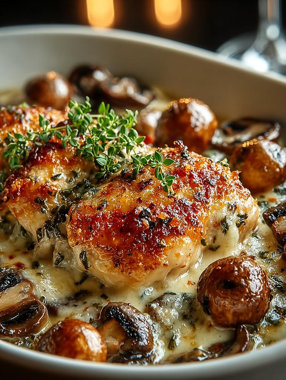 Keto Garlic Mushroom Chicken