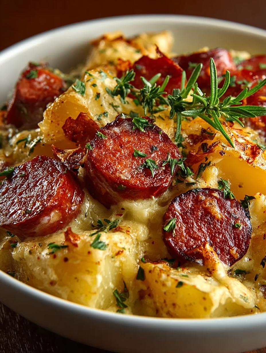 Kielbasa Sausage Cheesy Potato