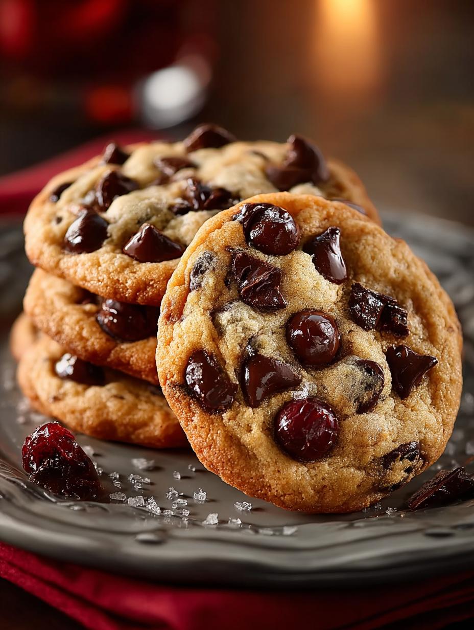 Maraschino Chocolate Chip Cookies