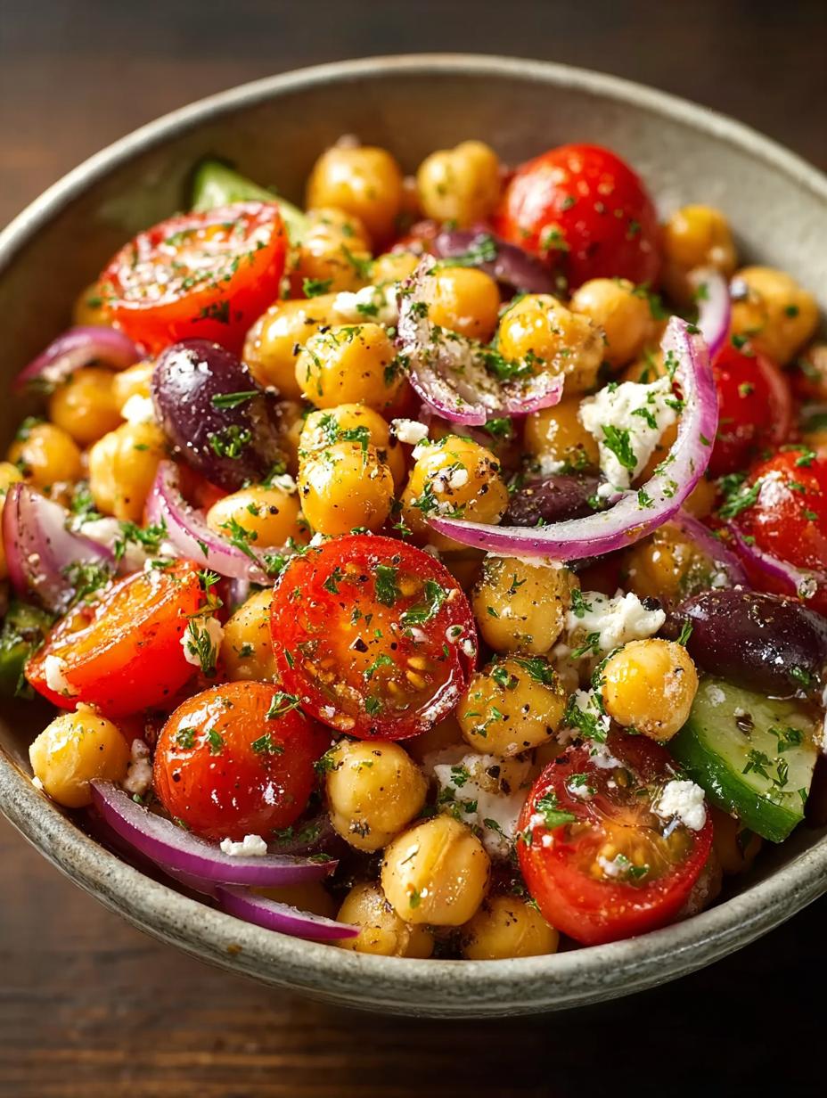 Mediterranean Chickpea Salad Refreshing for Summer Bliss - Mediterranean Chickpea Salad Refreshing - main visual representation